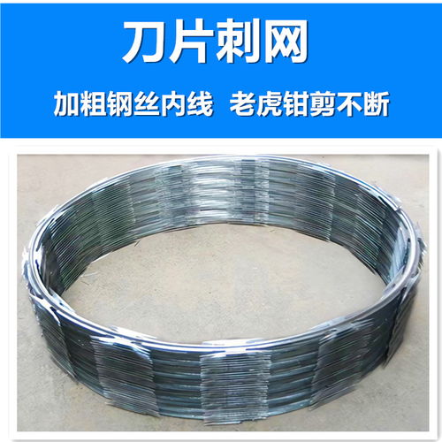 新疆不銹鋼刀片滾籠廠 塔城不銹鋼刀片刺網 烏蘇不銹鋼刀片刺繩